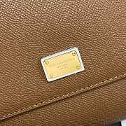 Dolce & Gabbana Dauphine Leather Sicily Bag Brown - 5518 – 20x9.5x14 cm - 5