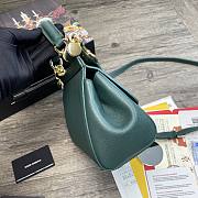 Dolce & Gabbana Dauphine Leather Sicily Bag Green - 5518 – 20x9.5x14 cm - 5