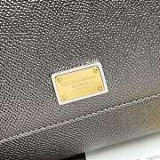 Dolce & Gabbana Dauphine Leather Sicily Bag Silver - 5518 – 20x9.5x14 cm - 6