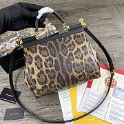 Dolce & Gabbana Dauphine Leather Sicily Bag Leopard Print - 5518 – 25x12x20 cm - 4