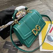 Dolce & Gabbana Amore In Calfskin Bag Green – 27x8x18 cm - 2