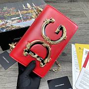 Dolce & Gabbana Girls Shoulder Bag In Napa Leather Red – 21x5x13.5 cm - 3