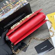 Dolce & Gabbana Girls Shoulder Bag In Napa Leather Red – 21x5x13.5 cm - 2