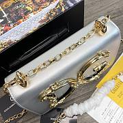 Dolce & Gabbana Girls Shoulder Bag In Napa Leather Silver – 21x5x13.5 cm - 3