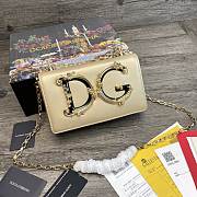 Dolce & Gabbana Girls Shoulder Bag In Napa Leather Gold – 21x5x13.5 cm - 1