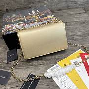 Dolce & Gabbana Girls Shoulder Bag In Napa Leather Gold – 21x5x13.5 cm - 3