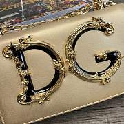 Dolce & Gabbana Girls Shoulder Bag In Napa Leather Gold – 21x5x13.5 cm - 5