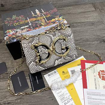 Dolce & Gabbana Girls Shoulder Bag In Sanke Leather – 21x5x13.5 cm