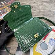 Dolce & Gabbana Amore Shoulder Bag In Crocodile Leather Green – 27x8x18cm - 5