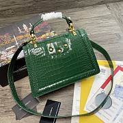 Dolce & Gabbana Amore Shoulder Bag In Crocodile Leather Green – 27x8x18cm - 4