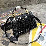 Dolce & Gabbana Amore Shoulder Bag In Crocodile Leather Black – 27x8x18cm - 5