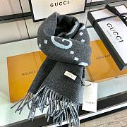 Gucci GG Jacquard Wool Scarf – 26x185 cm - 6