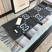 Gucci GG Jacquard Wool Scarf – 26x185 cm - 3