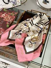 Gucci Square Silk Scarf Pink – 90x90cm cm - 6