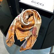 Gucci Square Silk Cashmere Scarf 05 – 90x90cm cm - 5