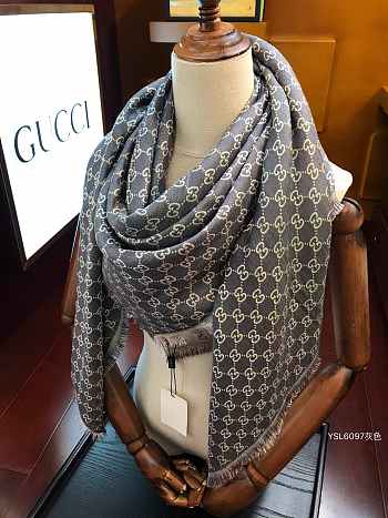 Gucci GG Square Scarf Dark Grey Dream Color – YSL6097 - 140x140 cm