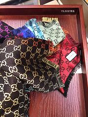 Gucci GG Square Scarf Dark Multi-color Dream Color – YSL6097 - 140x140 cm - 4