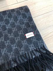 Gucci GG Classic Double-Sided Lamb Velvet Scarf Black – 50x200 cm - 5