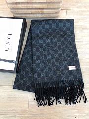 Gucci GG Classic Double-Sided Lamb Velvet Scarf Black – 50x200 cm - 4