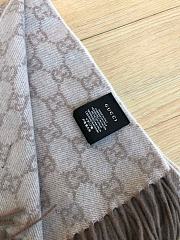 Gucci GG Classic Double-Sided Lamb Velvet Scarf Grey – 50x200 cm - 6