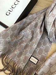 Gucci GG Classic Double-Sided Lamb Velvet Scarf Grey – 50x200 cm - 4