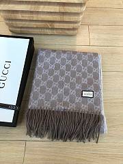 Gucci GG Classic Double-Sided Lamb Velvet Scarf Grey – 50x200 cm - 2