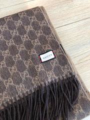 Gucci GG Classic Double-Sided Lamb Velvet Scarf Brown – 50x200 cm - 6