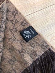 Gucci GG Classic Double-Sided Lamb Velvet Scarf Brown – 50x200 cm - 5