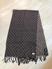 Gucci GG Classic Double-Sided Lamb Velvet Scarf Brown – 50x200 cm - 2