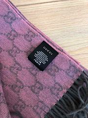 Gucci GG Classic Double-Sided Lamb Velvet Scarf Pink – 50x200 cm - 4