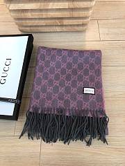 Gucci GG Classic Double-Sided Lamb Velvet Scarf Pink – 50x200 cm - 3