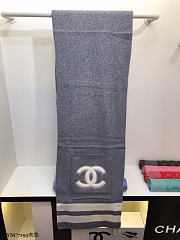 Chanel 100% Wool Fabric Scarf Grey – 35x200 cm - 6