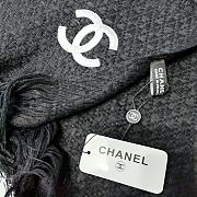 Chanel Bohemian Style With Stripe Knitting Scarf Black  – 180x65 cm - 2