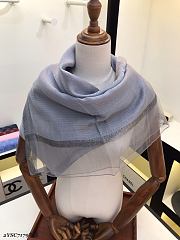 Chanel Embroidered Silk And Wool Scarf Grey  – 2YSC7179 - 75×200 cm - 4