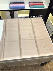 Chanel Embroidered Silk And Wool Scarf Beige  – 2YSC7179 - 75×200 cm - 6