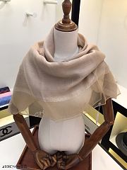 Chanel Embroidered Silk And Wool Scarf Beige  – 2YSC7179 - 75×200 cm - 5