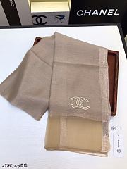 Chanel Embroidered Silk And Wool Scarf Beige  – 2YSC7179 - 75×200 cm - 4