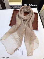 Chanel Embroidered Silk And Wool Scarf Beige  – 2YSC7179 - 75×200 cm - 3