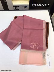 Chanel Embroidered Silk And Wool Scarf Pink – 2YSC7179 - 75×200 cm - 6