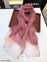 Chanel Embroidered Silk And Wool Scarf Pink – 2YSC7179 - 75×200 cm - 5