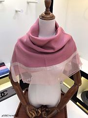 Chanel Embroidered Silk And Wool Scarf Pink – 2YSC7179 - 75×200 cm - 4