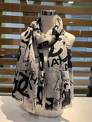 Chanel 100% Water-Soluble Cashmere Scarf White – 100×200 cm - 6