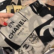 Chanel 100% Water-Soluble Cashmere Scarf White – 100×200 cm - 3