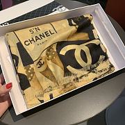 Chanel 100% Water-Soluble Cashmere Scarf Yellow – 100×200 cm - 4