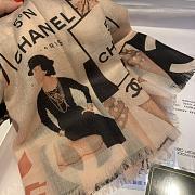 Chanel 100% Water-Soluble Cashmere Scarf Orange – 100×200 cm - 4