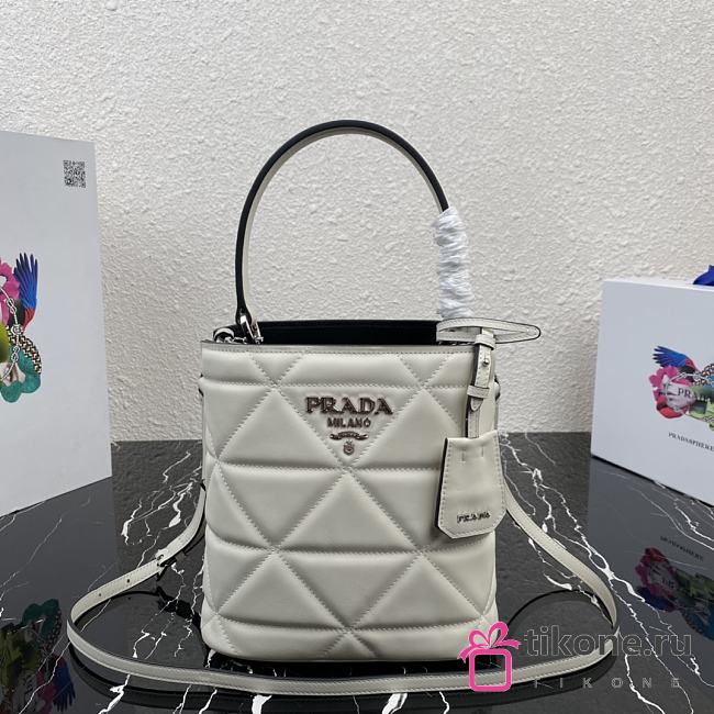 Prada Spectrum Leather Bag White – 1BA319 – 21.5x20x12.5 cm - 1