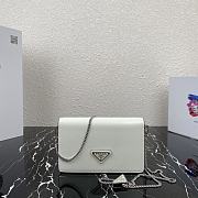 Prada Shiny Necklace Bag White  – 1BD307 – 19x10.5x3.5 cm - 1