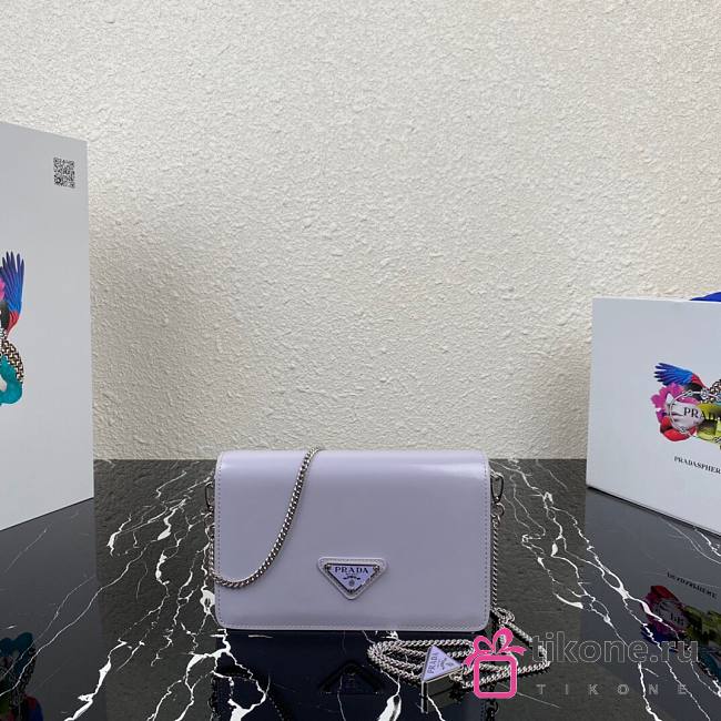 Prada Shiny Necklace Bag Purrple  – 1BD307 – 19x10.5x3.5 cm - 1