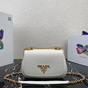 Prada Saffiano Leather Shoulder Bag White 1BD275  - 1