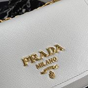 Prada Saffiano Leather Shoulder Bag White 1BD275  - 3